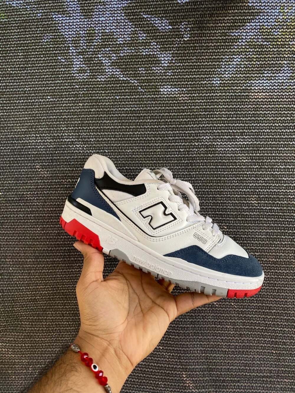 New Balance 550 White Navy True Red Sneakers